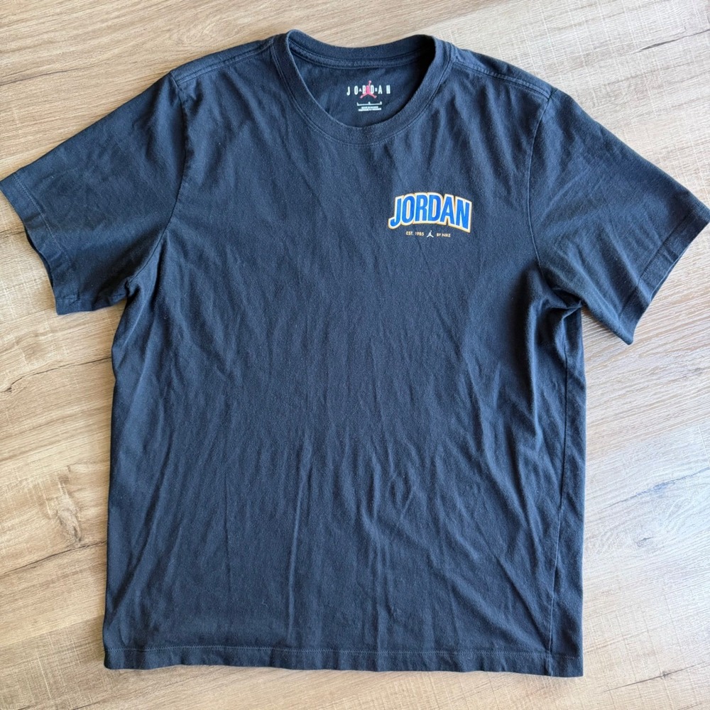 Jordan Brand Jumpman Est 1985 By Nike Black Graphic T-Shirt Large 363277-00A